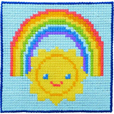 Permin Broderikit Barnestramaj Sol 25x25cm