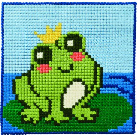 Permin Broderikit Barnestramaj Frosk 25x25cm
