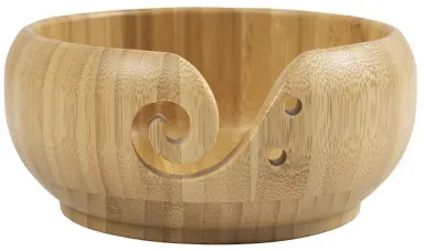 Garnbolle, diam. 15 cm, H: 7,5 cm, bambus, 1 stk.