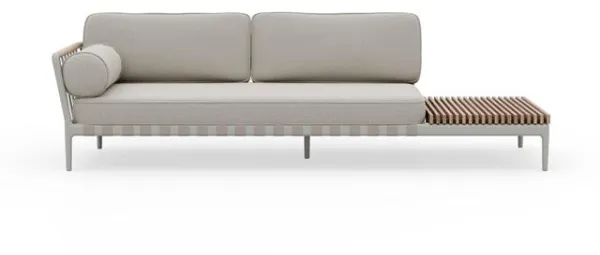 Vipp 720 Open-Air Open End Right Utendørs Sofa Lys Grå