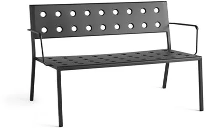 HAY Balcony Lounge Benk med Armlene Antrasitt
